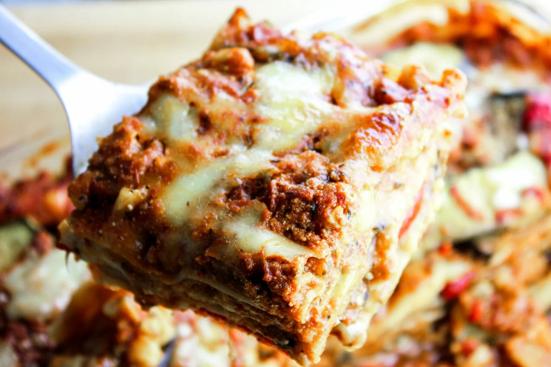Lasagna with eggplant slices