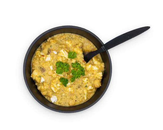 Couscous with chickpeas and cauliflower