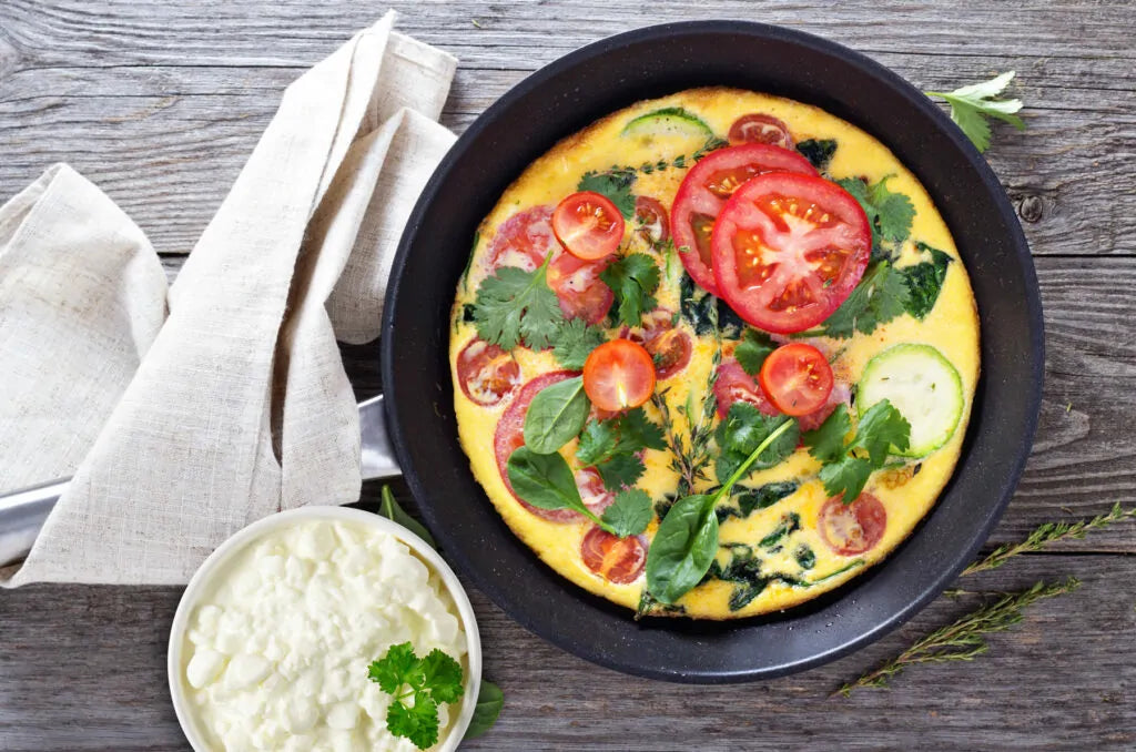 Omelette with cottage cheese